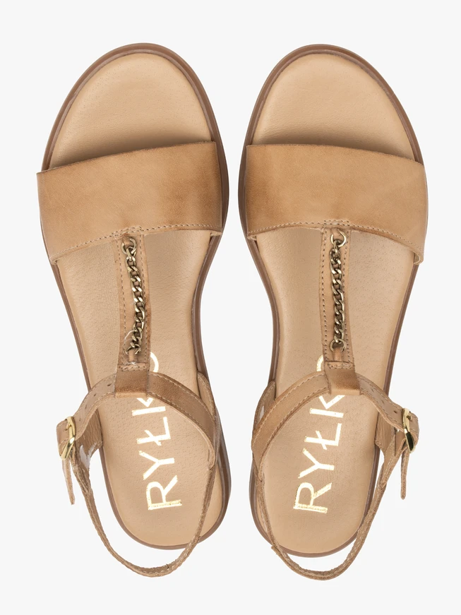 Beige flat women’s sandals