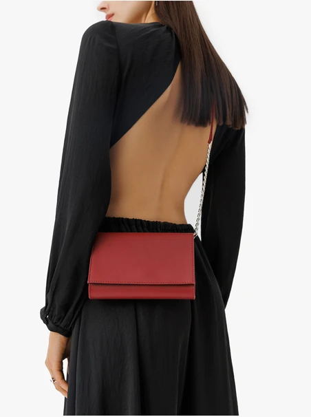 Kastanienbraune Clutch-Tasche für Frauen