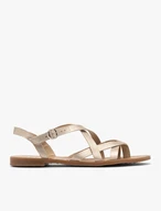Platin-Flip-Flop-Sandalen