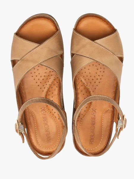 Beige Damen Plateausandalen