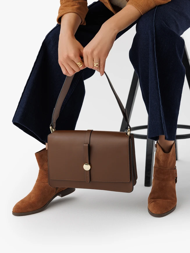 Braun kleine Damenhandtasche elegant