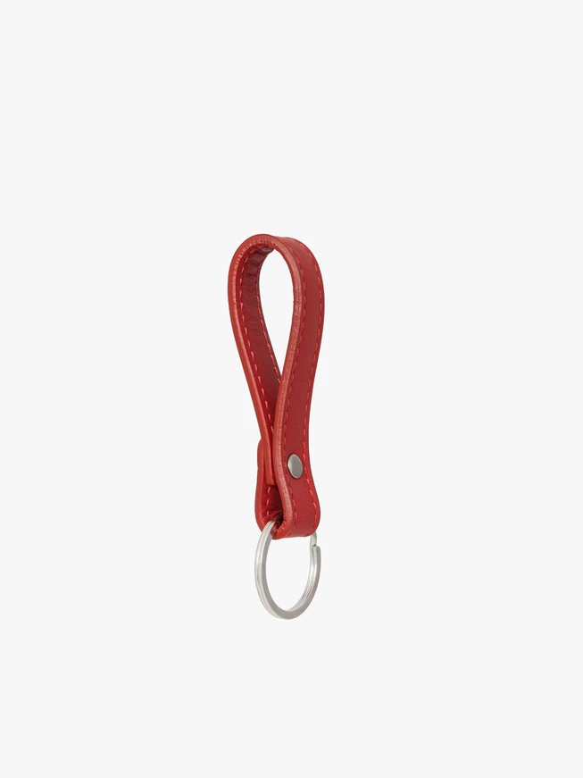 Schlüsselanhänger aus rotem Leder
