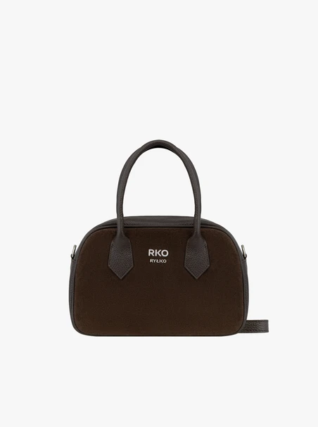 Small Brown Bowling Bag Women’s Leather &amp; Suede