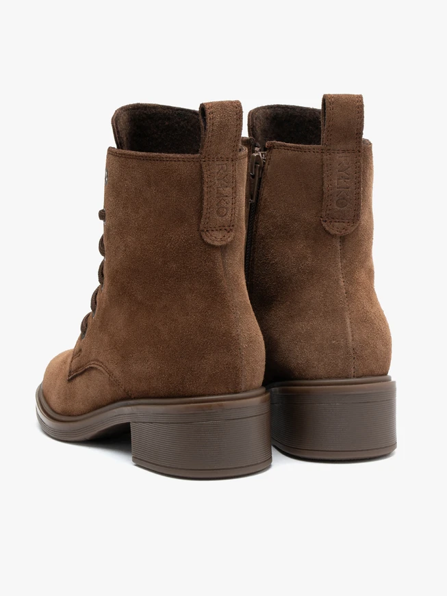 Brown Women's Boots - Velour Leather