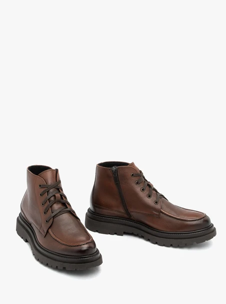 Braune Vollnarbenlederstiefel