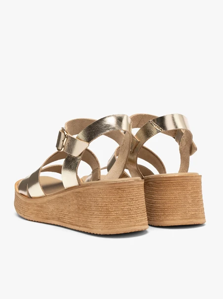 Damen-Sandalen mit Platin-Absatz