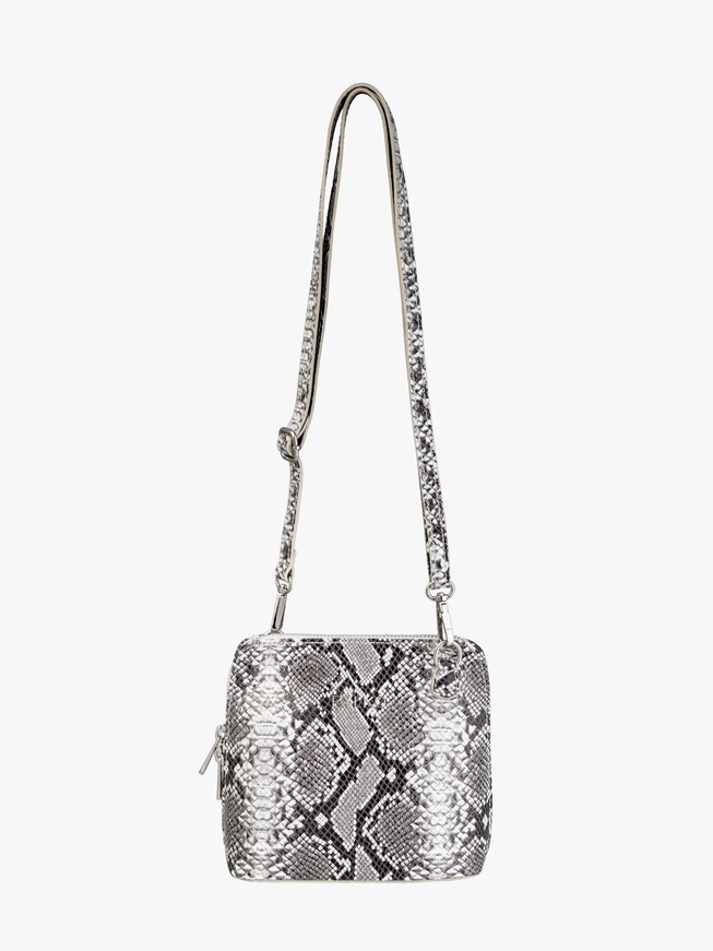Kleine Handtasche mit Schlangenhautdruck