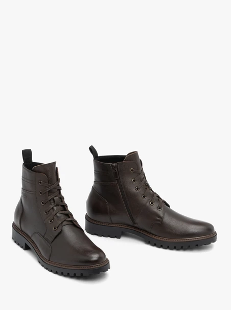 Braune Vollnarbenlederstiefel