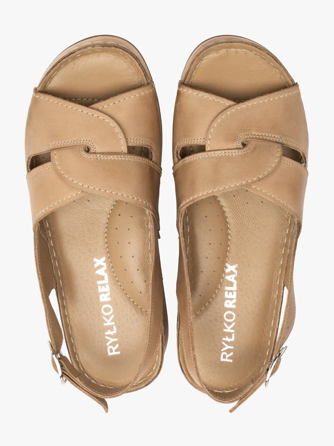 Beige Damen Plateausandalen