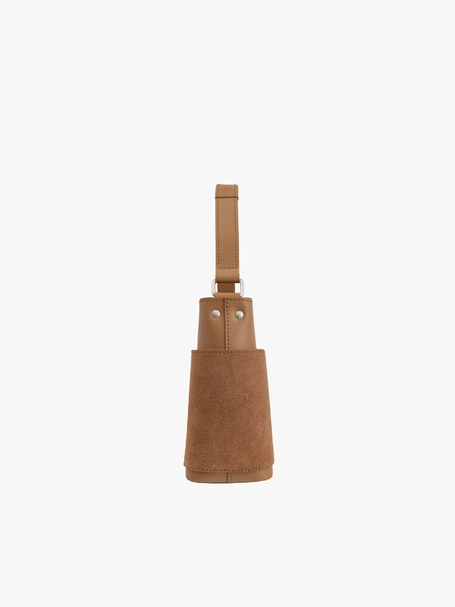 Handtasche aus braunem Bonded Leather