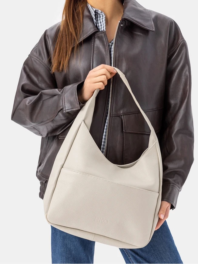Creme große weiche Tasche
