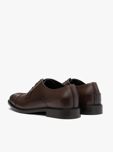 Dunkelbraune Herrenhalbschuhe