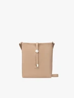 Beige crossbody with decorative clasp