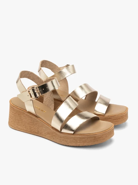 Damen-Sandalen mit Platin-Absatz