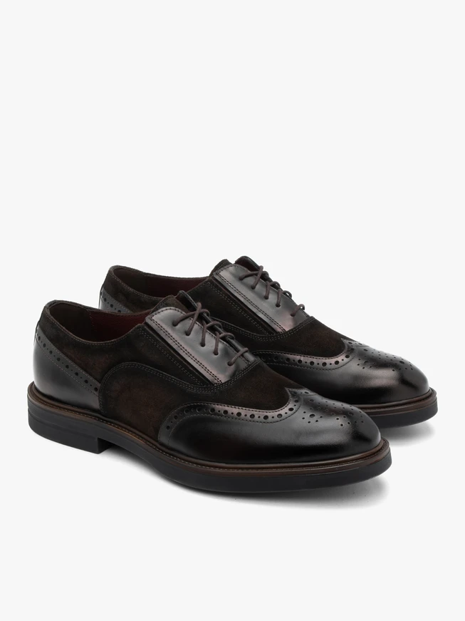 Dunkelbraune Halbschuhe aus Leder