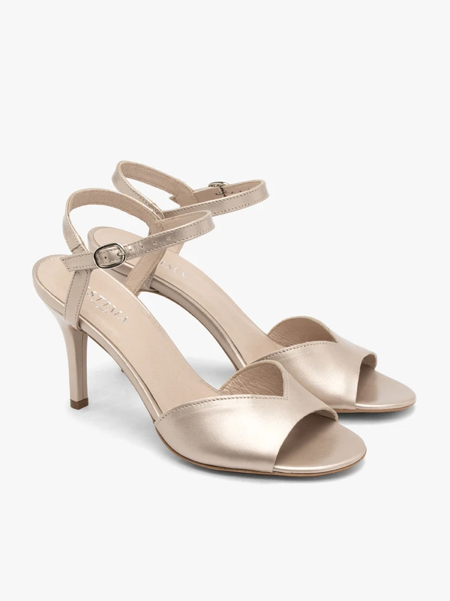 Platinum stiletto sandals