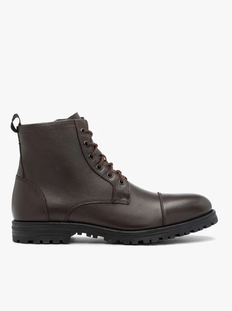 Dunkelbraune Vollnarbenlederstiefel