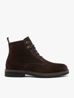 Dunkelbraune Velourslederstiefel