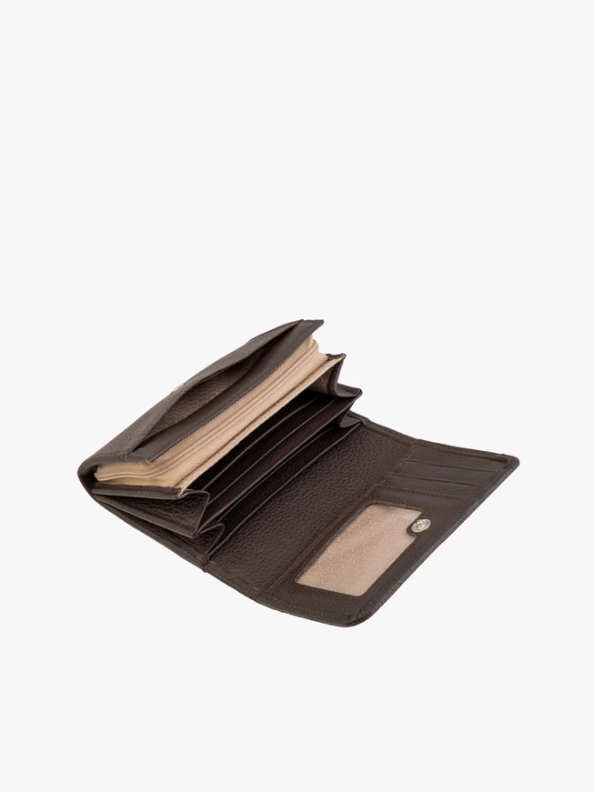 Dark brown leather women’s wallet
