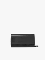 Schwarz lackierte Clutch-Tasche mit Kette