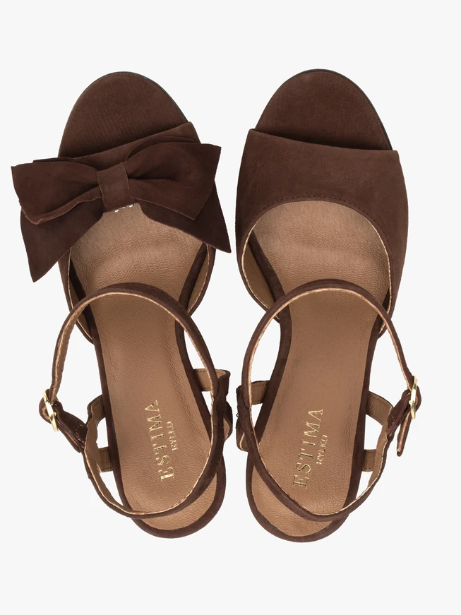 Dunkelbraune Stiletto-Sandalen für Frauen