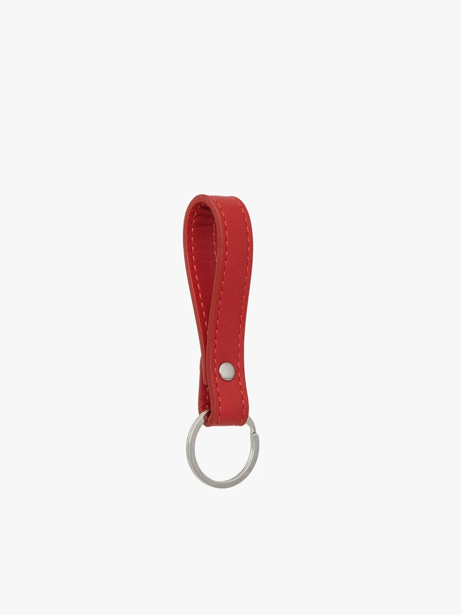 Schlüsselanhänger aus rotem Leder