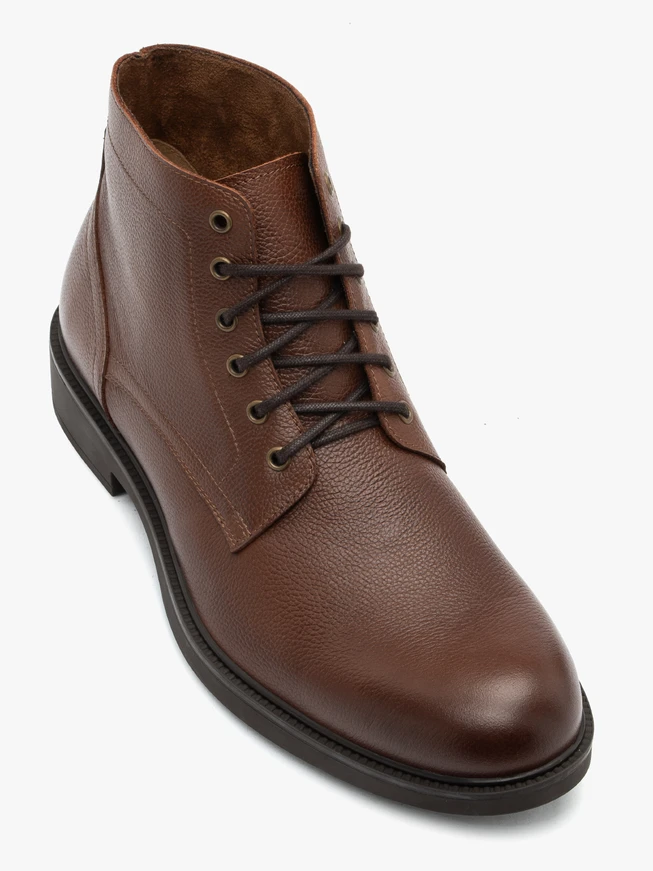 Braune Vollnarbenlederstiefel