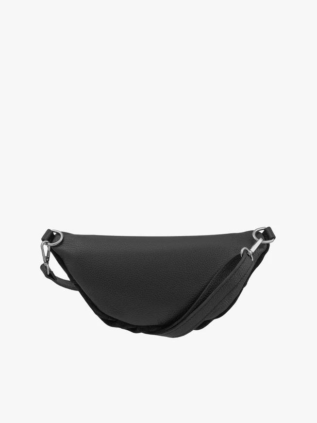 Black leather waist bag