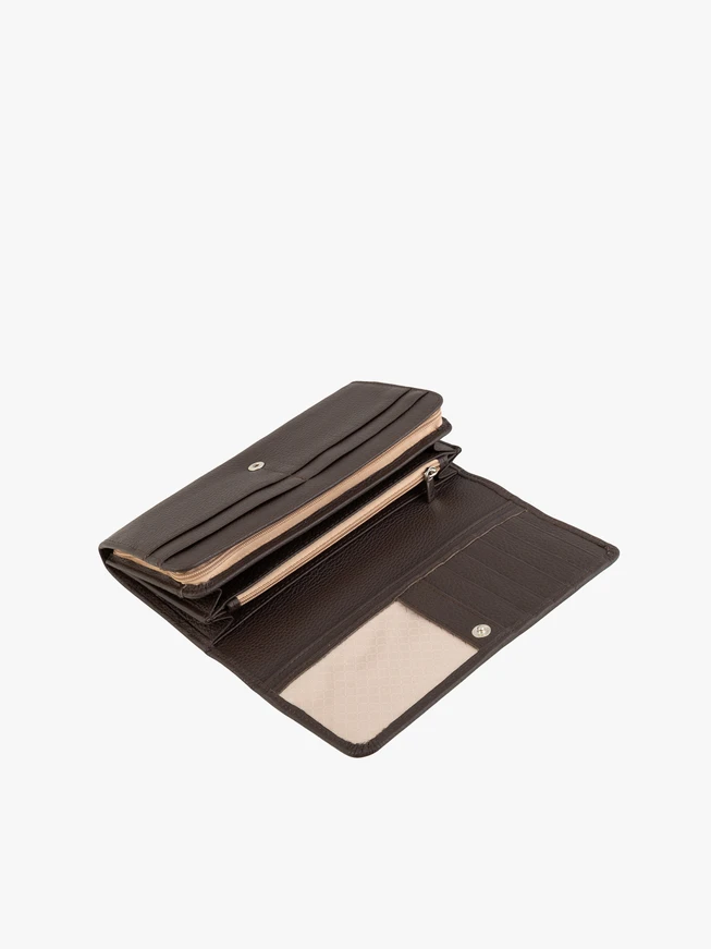 Dark brown leather women’s wallet