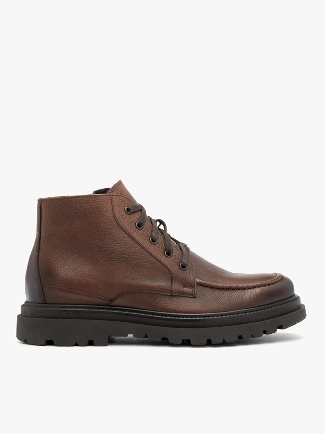 Braune Vollnarbenlederstiefel