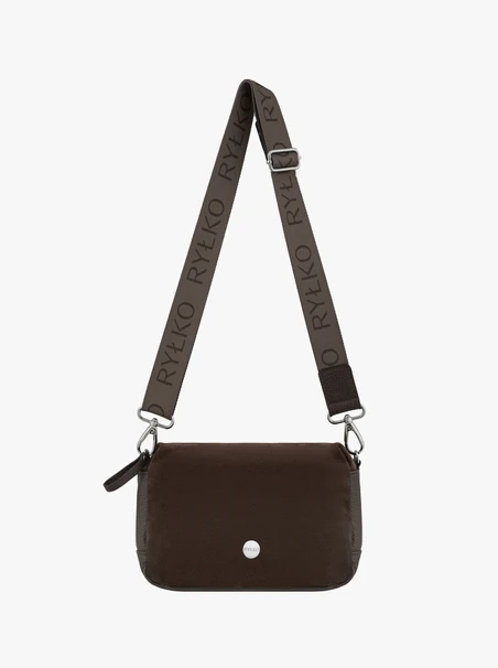 Braune kleine Handtasche mit Ryłko-Logo