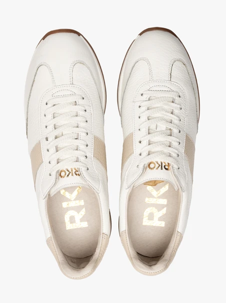 White and beige sporty women’s shoes