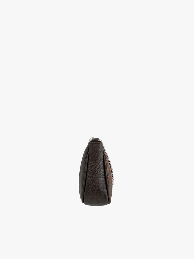 Braune Handtasche mit Schlangenhautmuster für Frauen