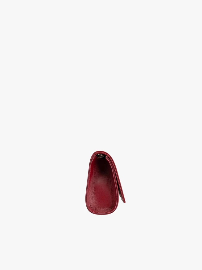 Burgundy clutch bag