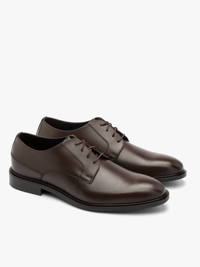 Dunkelbraune Herrenhalbschuhe