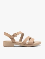 Beige leather women’s sandals