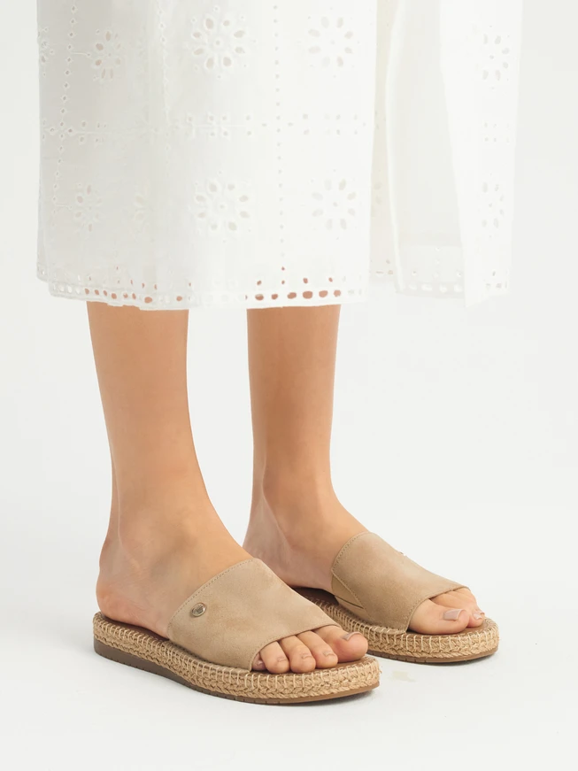Beige Damen-Flip-Flops