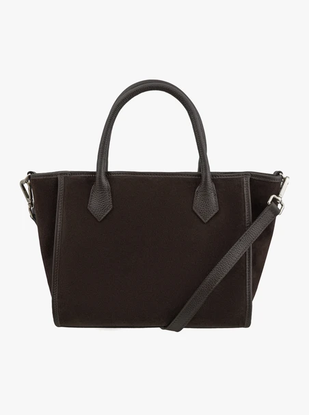 Chocolate women's large elegant handbag