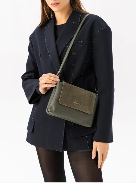Kleine Handtasche in Olive