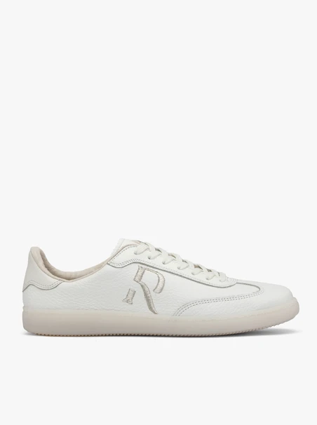 White sporty shoes with decorative embroidery