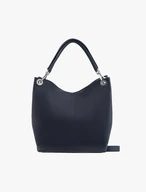Marineblaue Shopper-Tasche aus weichem Leder