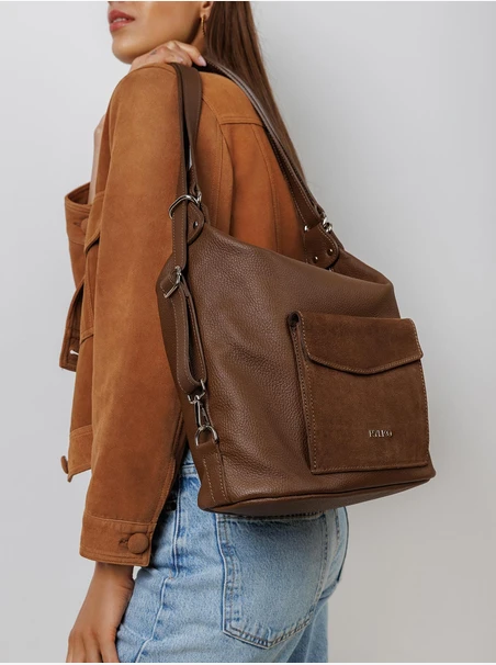 Hellbrauner Lederrucksack
