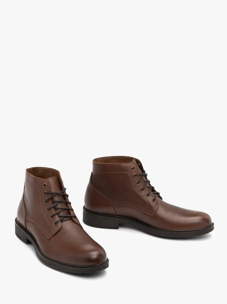 Braune Vollnarbenlederstiefel