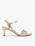 Stiletto-Sandalen aus Platin