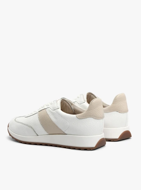 White and beige sporty women’s shoes