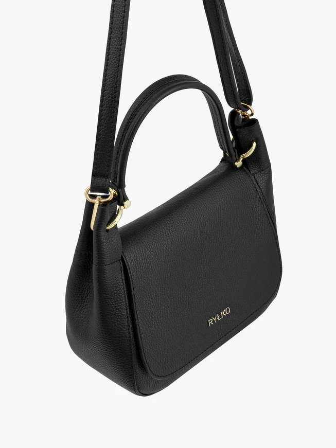 Schwarze elegante mittlere Handtasche