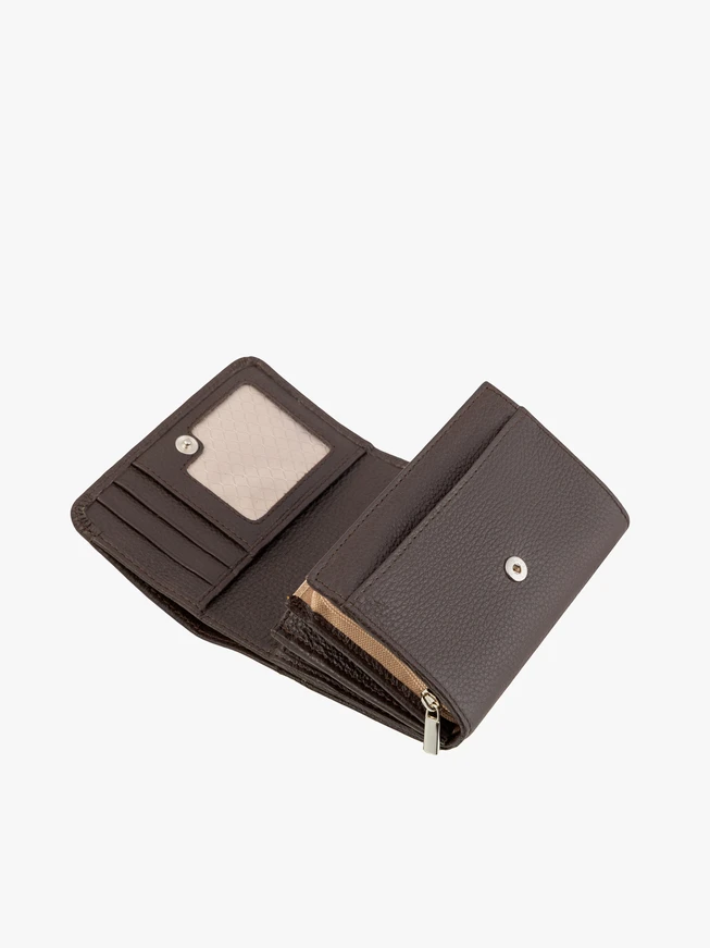 Dark brown leather women’s wallet