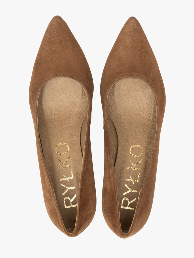 Hellbraune Damen-Stiletto-Pumps