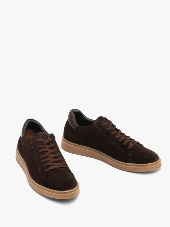 Dunkelbraune Herren Sporthalbschuhe