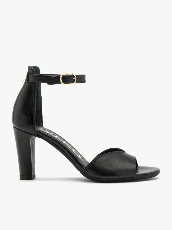 Schwarze Damen-Sandalen mit Absatz